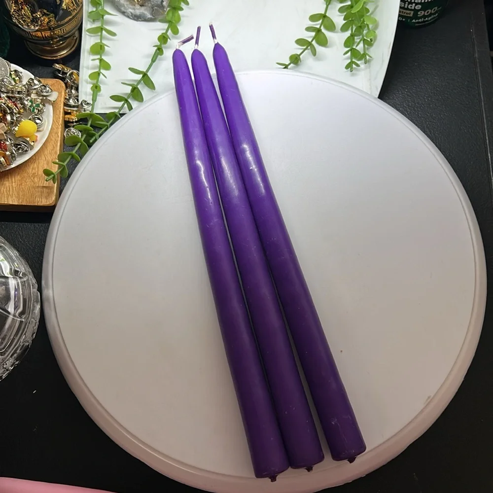 Purple and Pink Taper Candles bundle